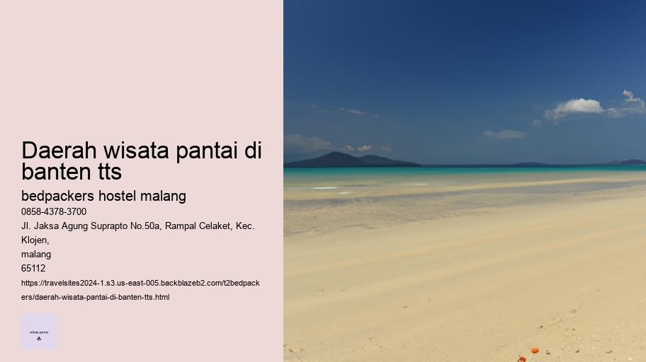 daerah wisata pantai di banten tts